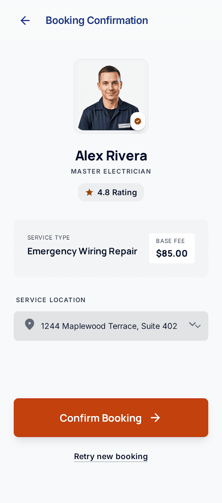 Book instantly or retry at your preferred time